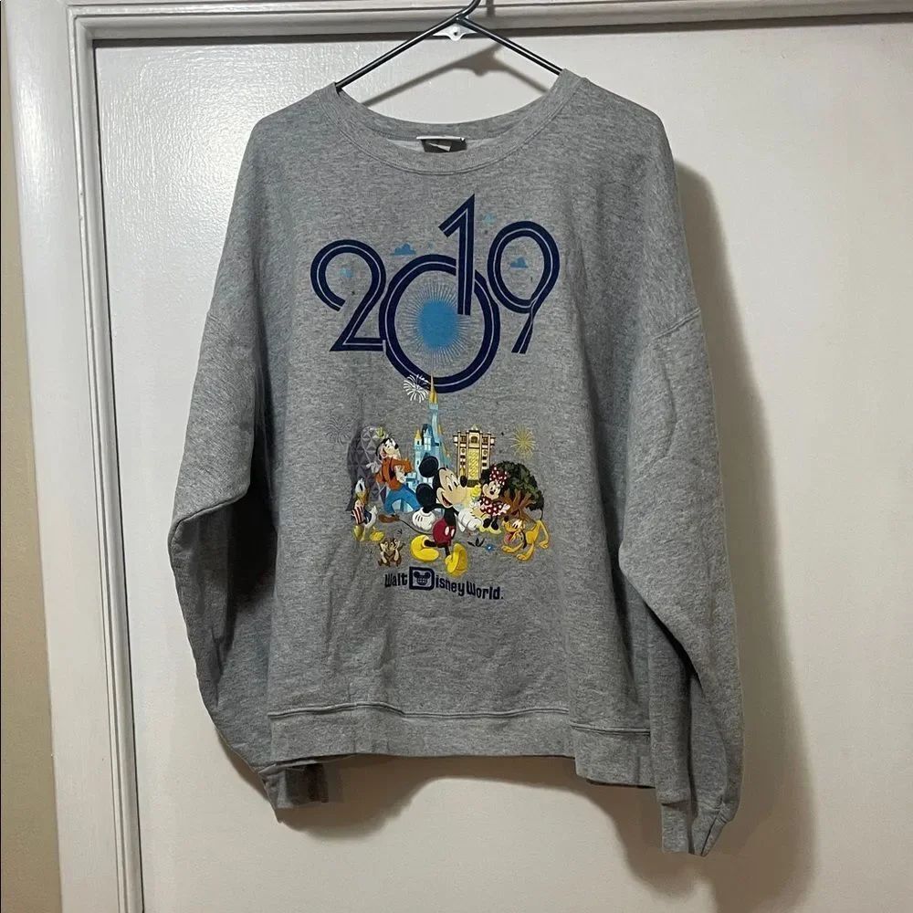 Disney Gray Crewneck Sweater with 2019 Design 2xl